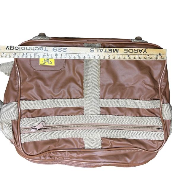 Vintage Diane Von Furstenberg DVF Brown Travel Bag with shoulder strap luggage - Picture 8 of 10